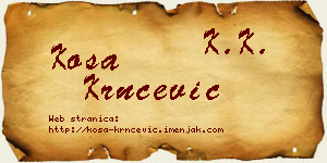 Kosa Krnčević vizit kartica